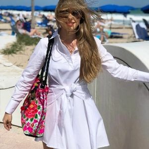 Romeo & Juliet Couture Sleeve Sash Shirt Dress